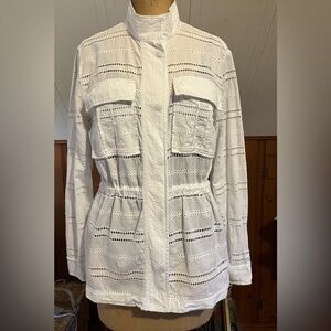 Eyelet Snap Front Jacket/Shirt